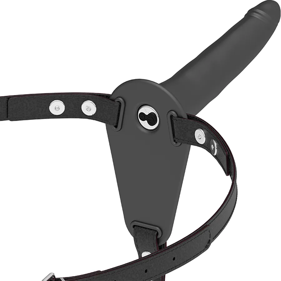 Fetish Submissive Harness - Vibrador Silicone Preto 15 cm