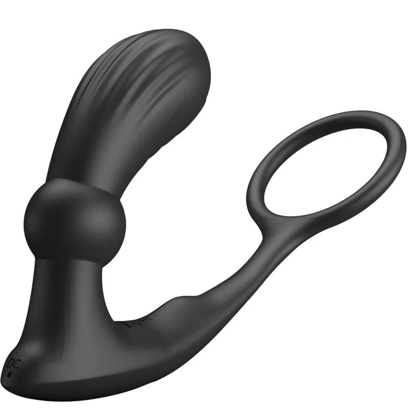 Pretty Love - Anel Anal e Vibrador Warren Preto