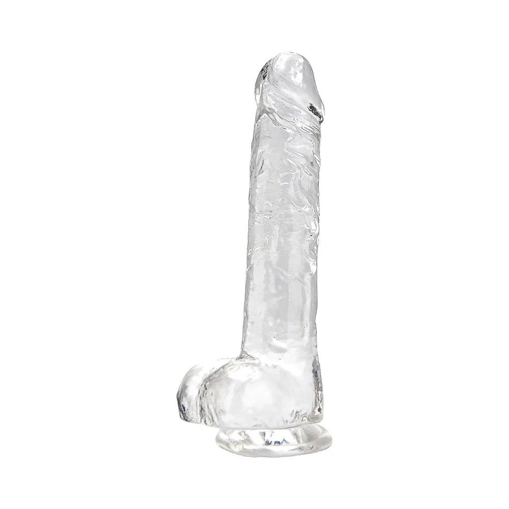 Loving Joy Dildo 8 Polegadas com Testículos Transparente