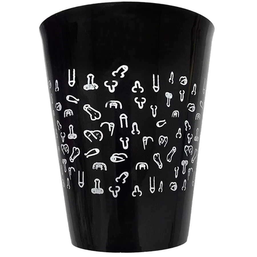 Diablo Picante - Black Cup 500 ml with White Penises