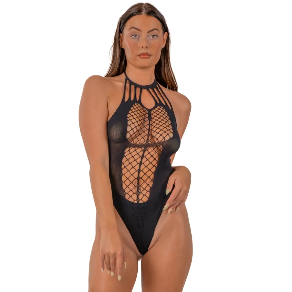 Lace by LJ Teddy Halter com Tiras Preto