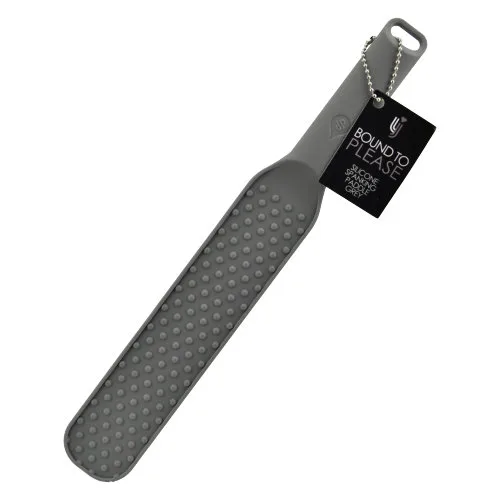 Bound to Please Palmatória de Silicone para Spanking Cinzento