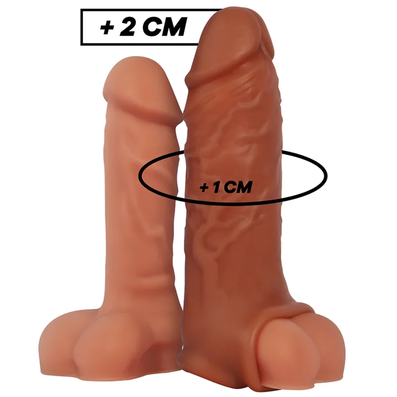 Virilxl - Extensão de Pénis de Silicone Líquido V9 Marrom