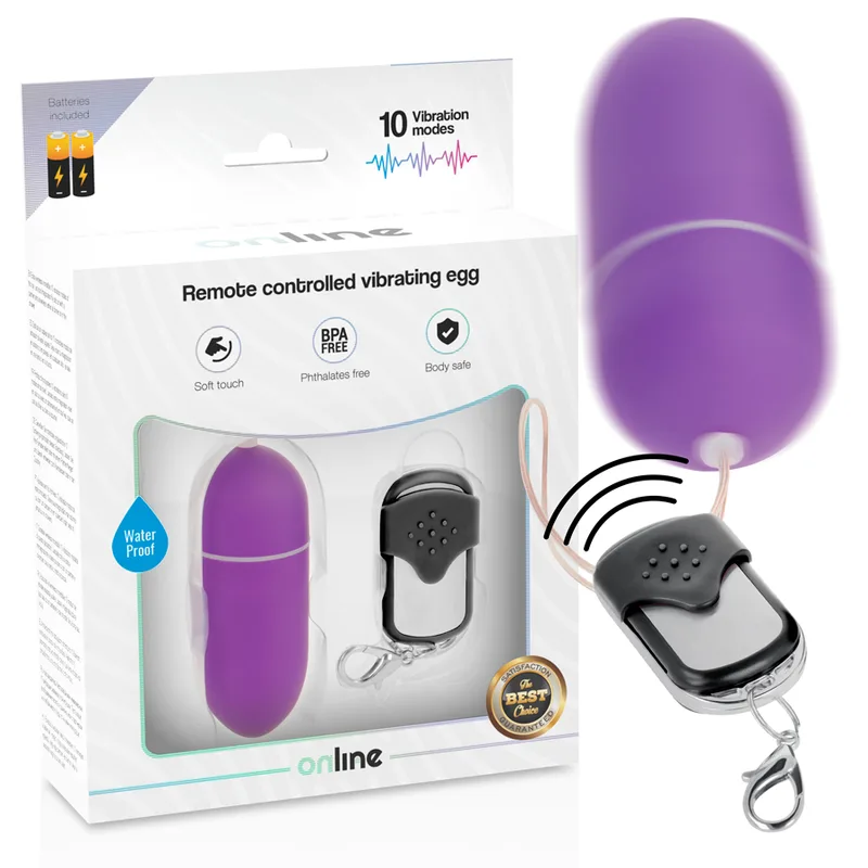 Online - Ovo Vibrante com Controle Remoto L Lilac
