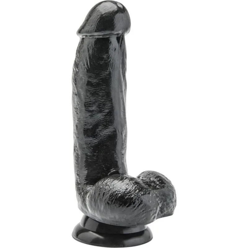 Get Real - Dildo 12 cm com Bolas Preto