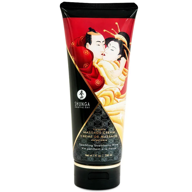 Shunga - Creme de Massagem Morango e Cava 200 ml