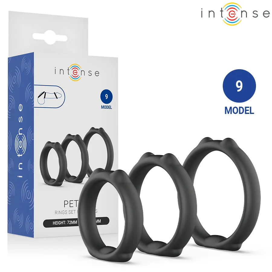 Intense - Peter Conjunto de 3 Anéis Penianos Modelo 9