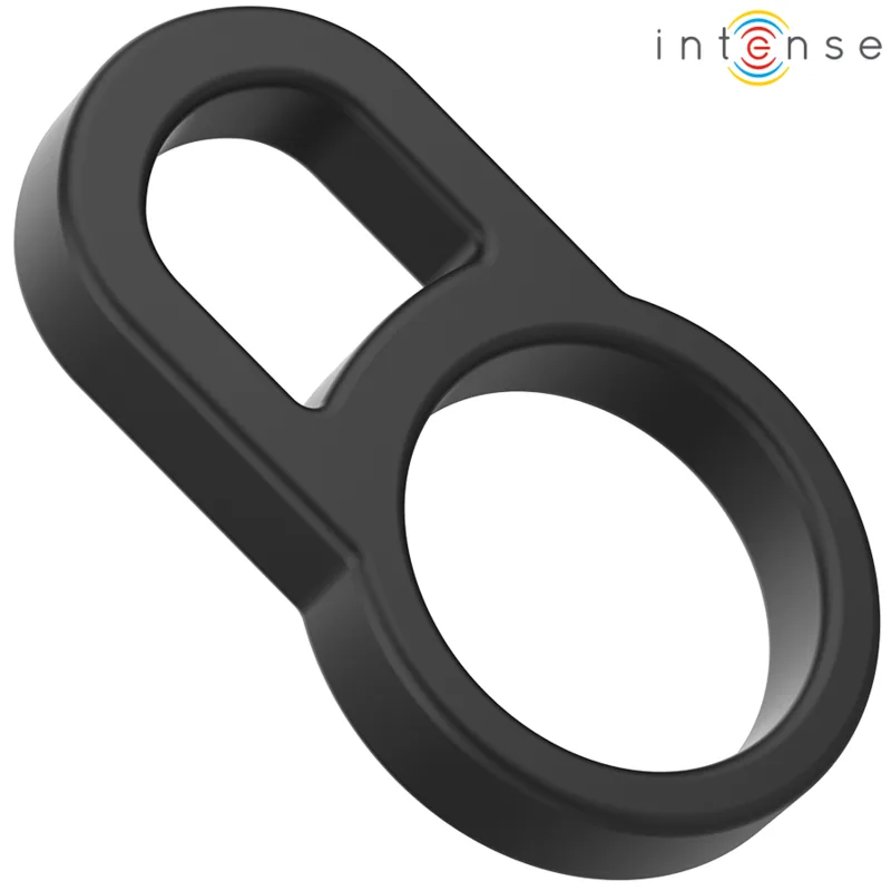 Intense - Bobby Duplo Anel de Silicone para Pénis Preto
