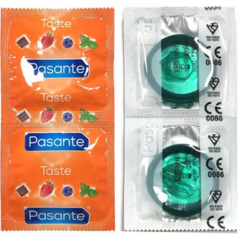 Pasante - Saco de Preservativos Sabor Hortel 144 Unidades