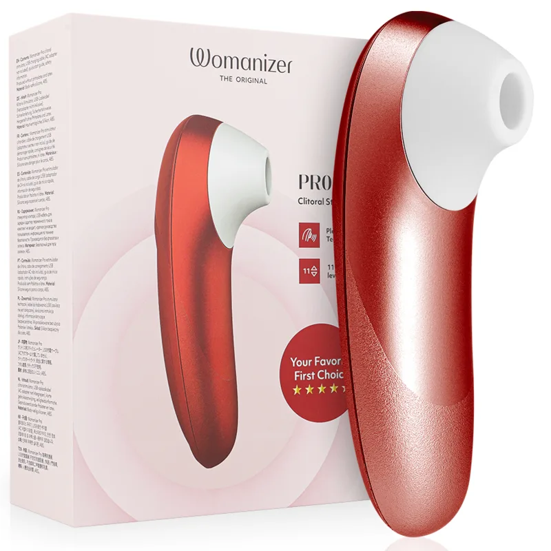 Womanizer - Pro Vibrant Clitoral Stimulator Burgundy