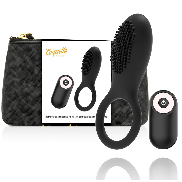 Coquette Chic Desire - Cock Anel Controle Remoto Recarregvel Preto/ Ouro