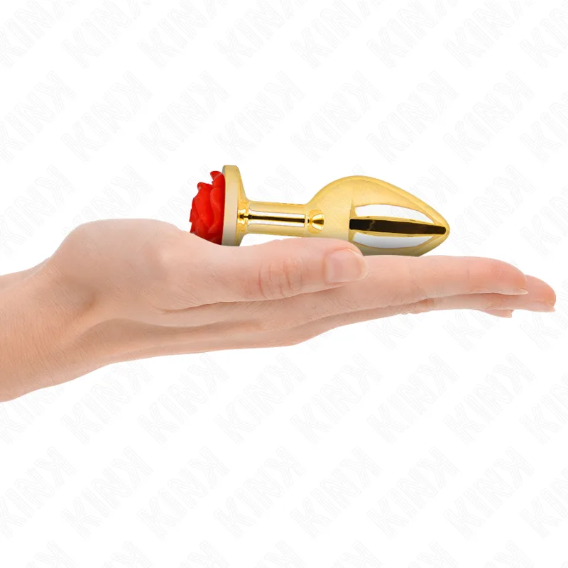 Kink - Plug Anal Ouro Rosa Vermelho Tamanho M