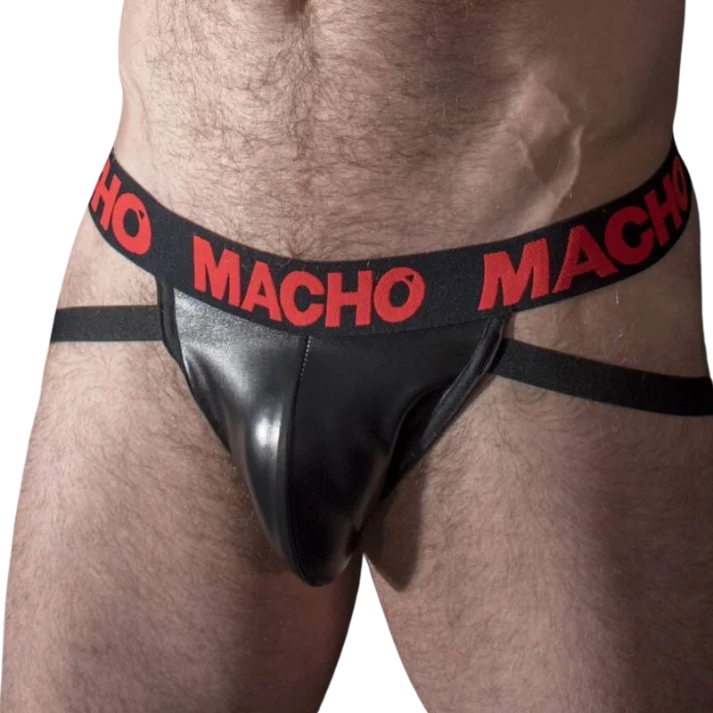 Macho - Mx25Rc Jock Couro Vermelho XL