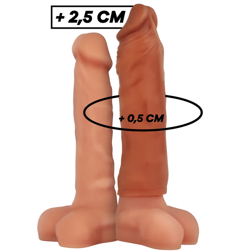 Virilxl - Extensão de Pénis de Silicone Líquido V5 Marrom