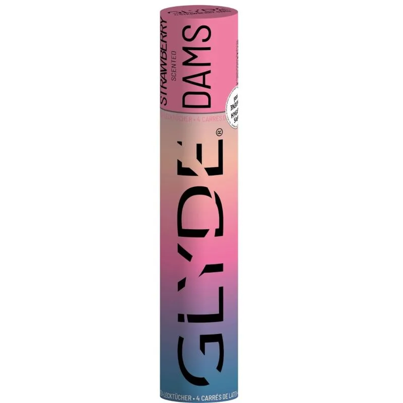 Sheer Glyde - Dams Laminas Látex Sexo Oral Morango
