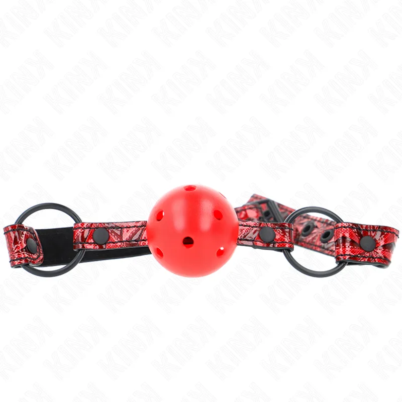 Kink - Bola Padrão Diamante 4,5 cm Gag Modelo 1 64,5 cm Ajustável 42-60 cm