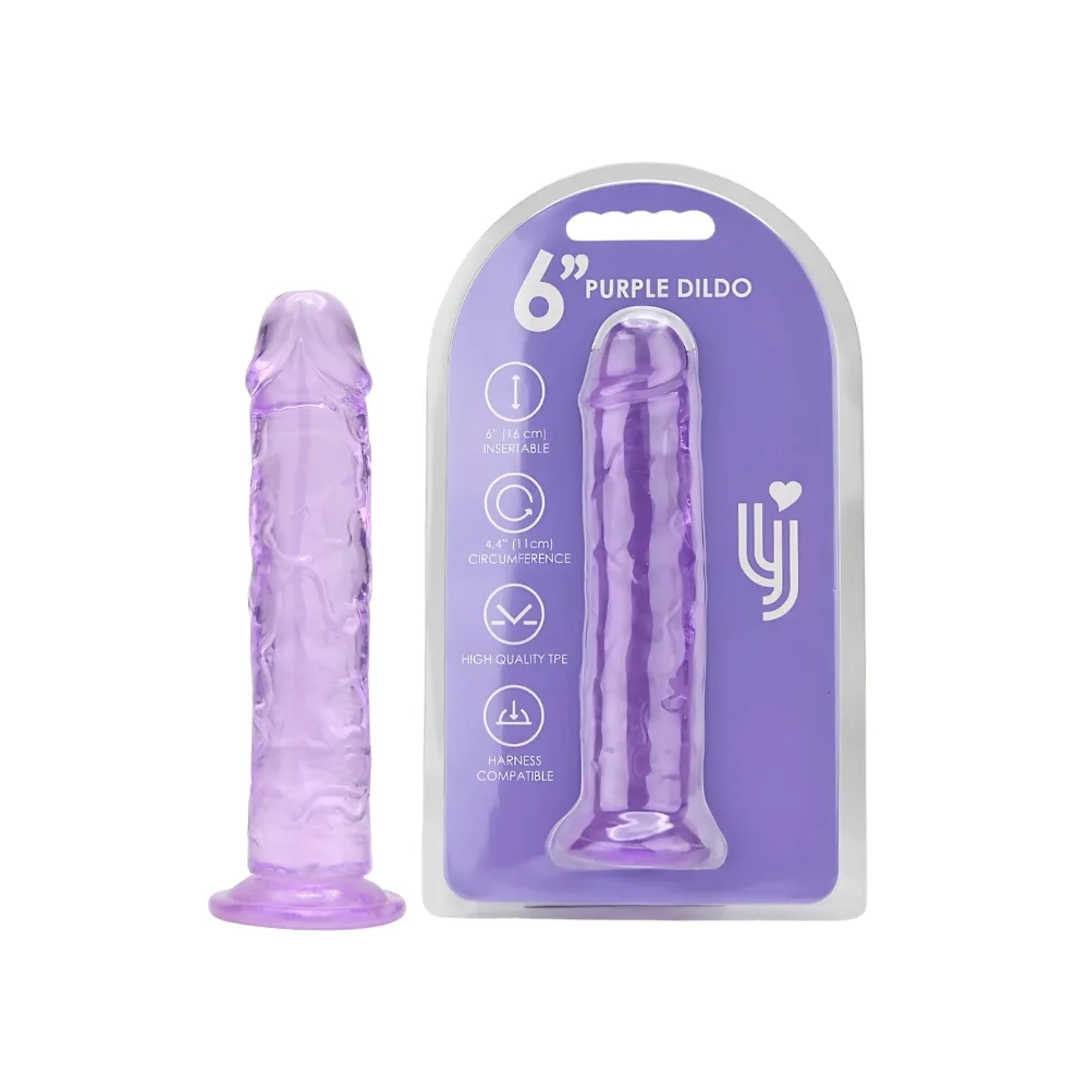 Loving Joy Dildo com Ventosa 6 Polegadas Roxo