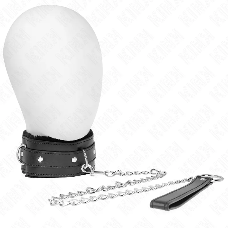 Kink - Colar com Trela 65 cm com Restrições Preto 36-42 cm X 5,5 cm