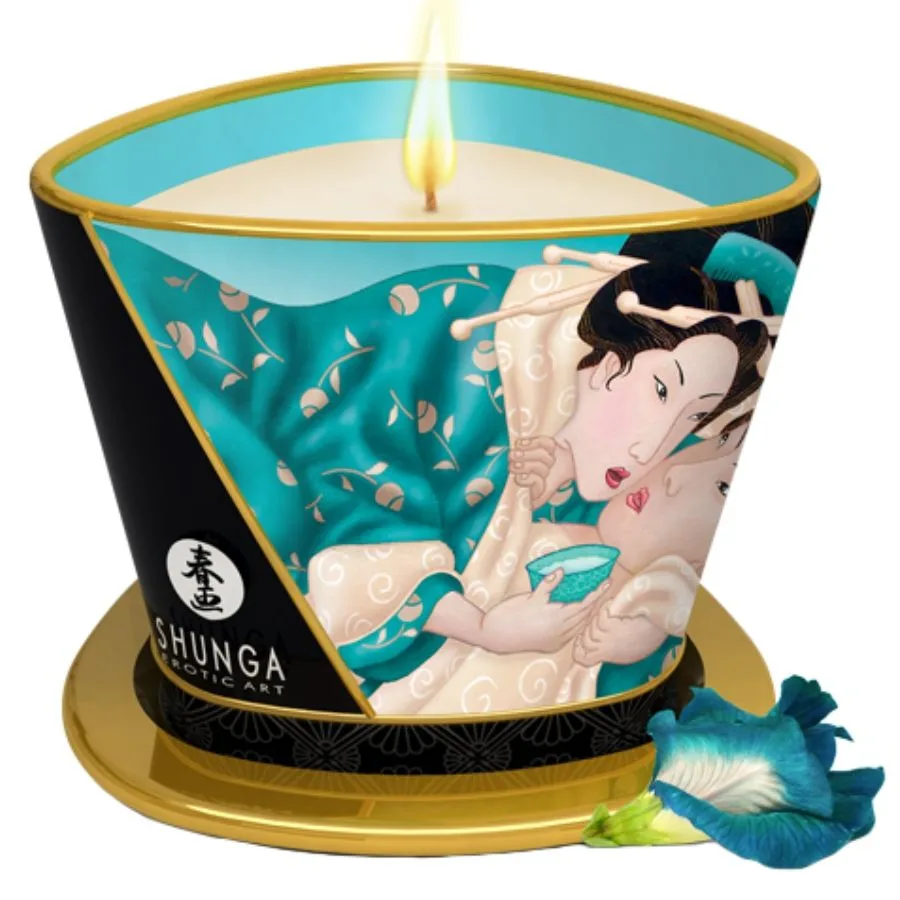 Shunga - Island Blossoms Massage Candle 170 ml