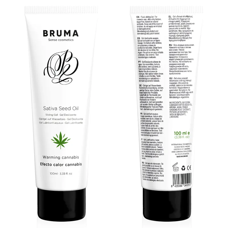 Bruma - Sativa Seed Oil Sliding Gel Aquecedor Sabor Cannabis 100 ml