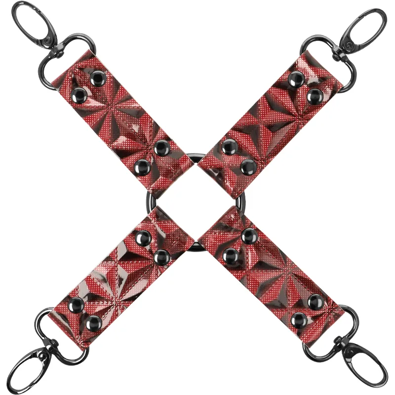 Begme - Gravata de Porco de Couro Vegano Premium Vermelho Edition