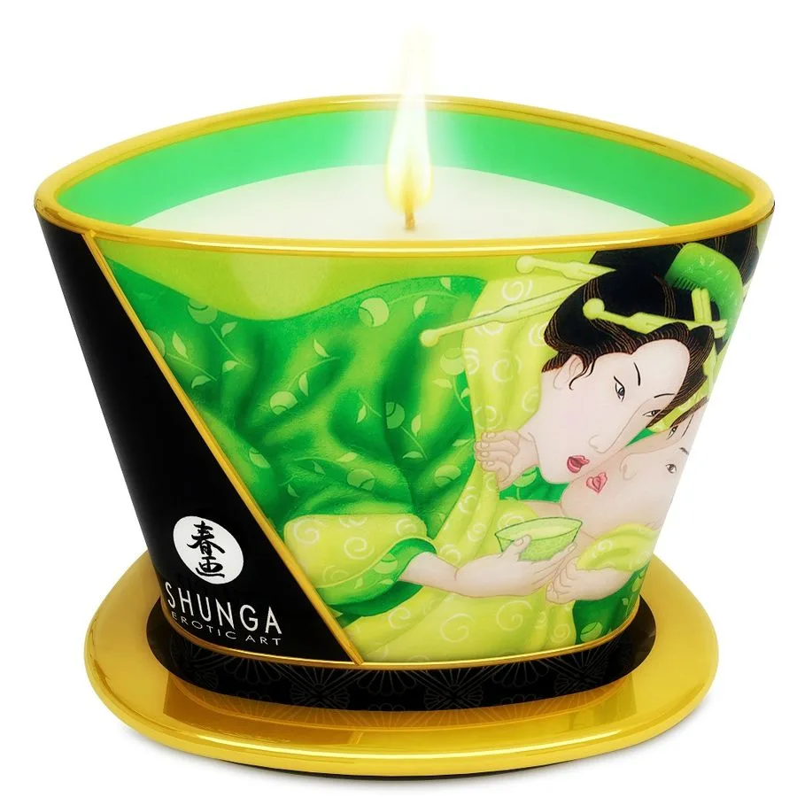 Shunga - Mini Caress By Candelight Massage Vela T Verde 170 ml