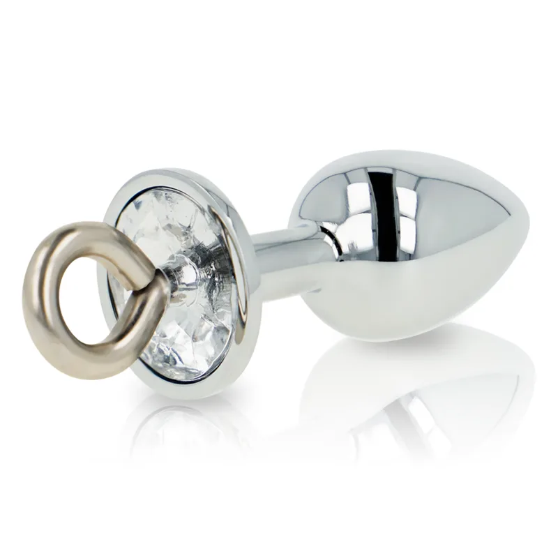 Ohmama Fetish Metal Butt Plug with Ring