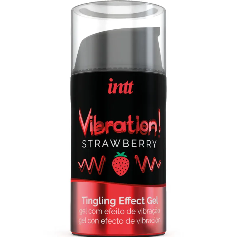 Intt - Poderoso Estimulante Íntimo Gel Vibratório Líquido Morango 15 ml