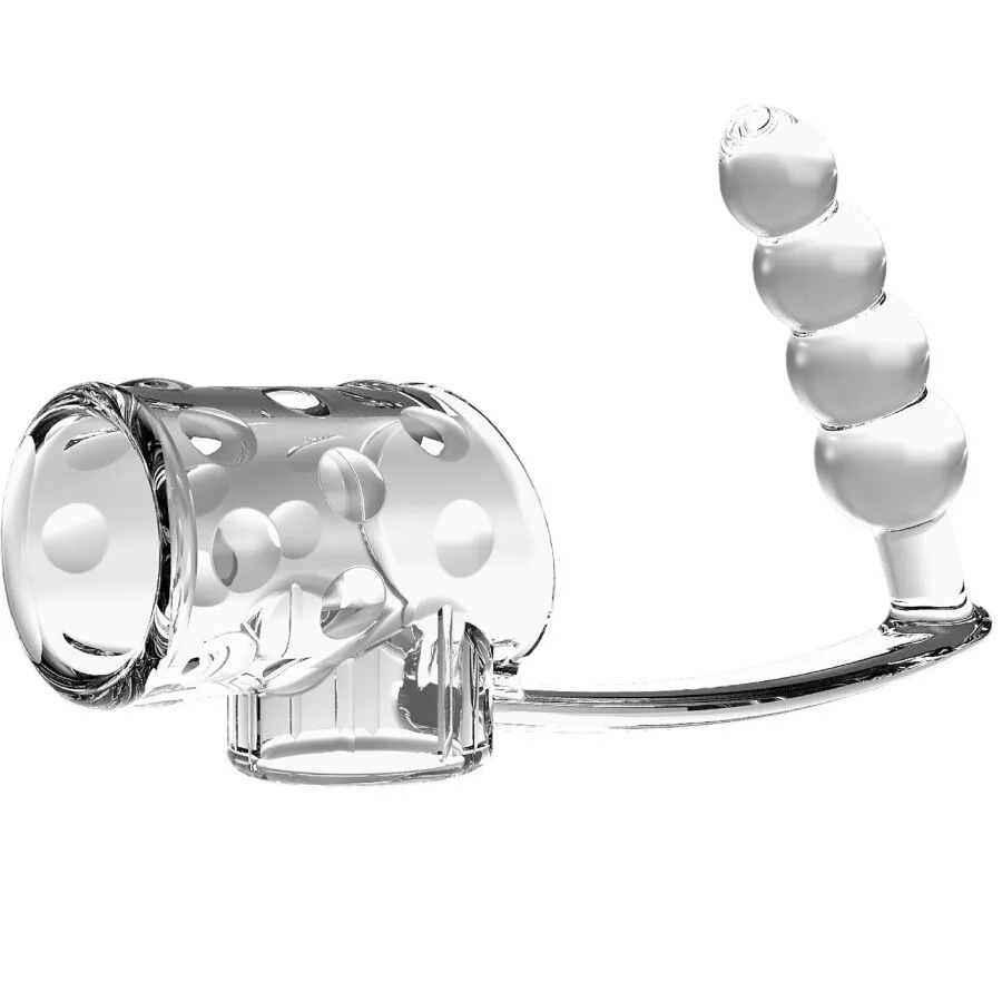 Pretty Love - Manga para Pénis com Plug Anal Transparente