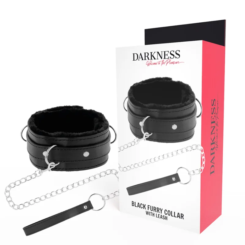 Darkness - Colar de Postura Confortável com Corrente de Couro