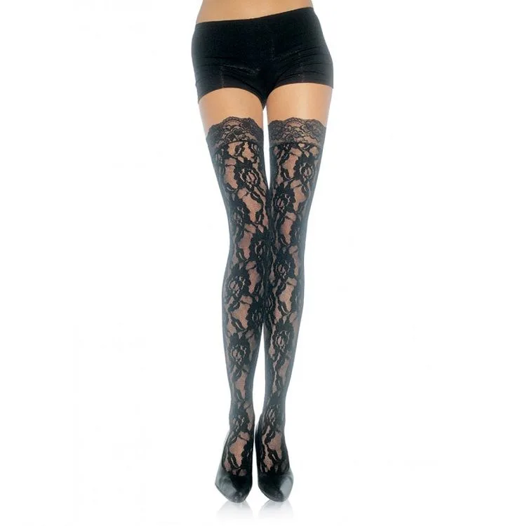 Leg Avenue - Meias de Renda Floral