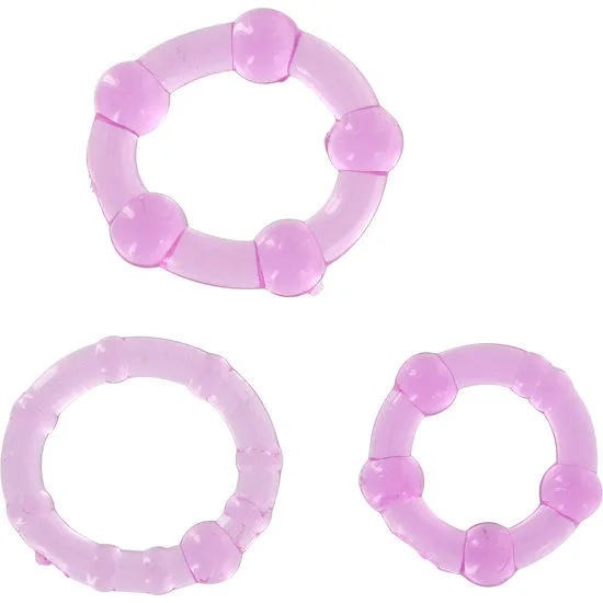 Seven Creations - Conjunto de Três Anéis para Pénis Lilas
