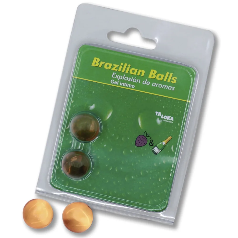Lubricant Balls (2 Pack) Strawberry Champagne
