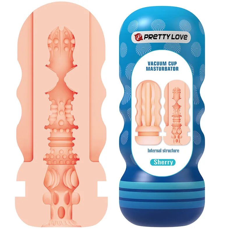 Pretty Love - Sherry, Masturbador Vaginal com Ventosa e Texturas Internas