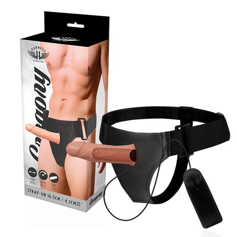 Harness Attraction - Gregory Hollow Rnes com Vibrador 16,5 cm -o- 4,3 cm