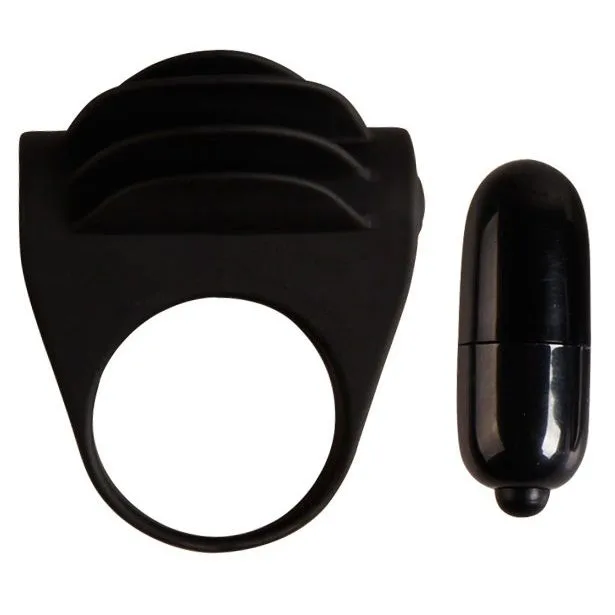 Pretty Love - Anel Vibrador Preto Chester Preto