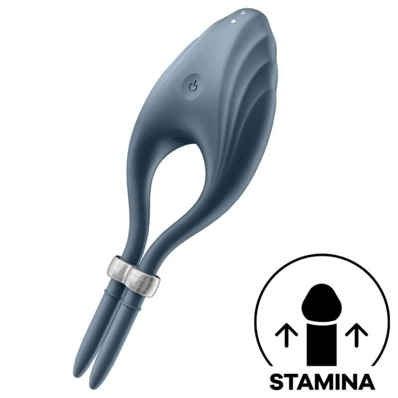 Satisfyer - Vibrador de Anel Duelismo Cinza
