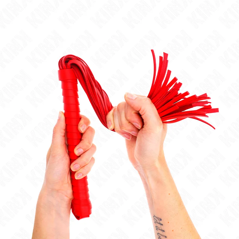Kink - Chicote com Cabo Texturado Vermelho 48,5 cm