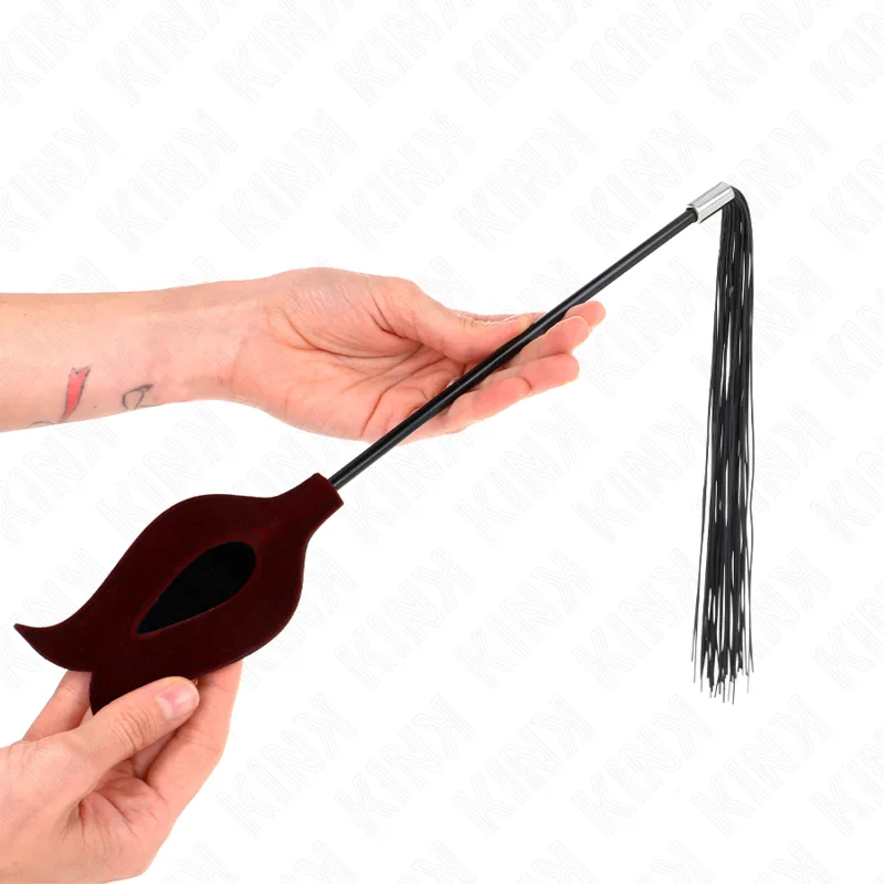 Kink - Rose Shape Silicone Tassel Whip 45 cm