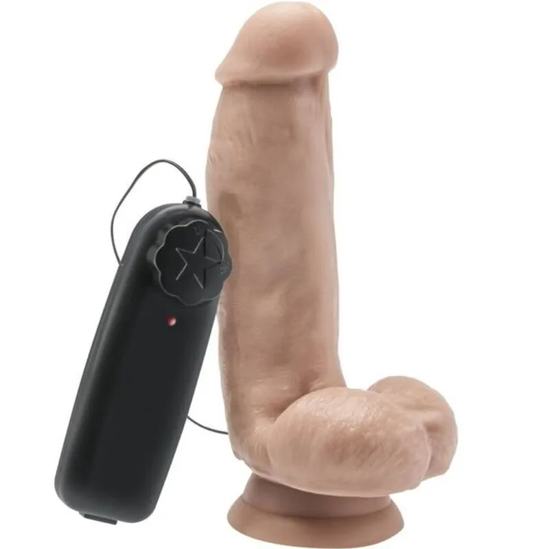 Get Real - Dildo 12 cm com Bolas Vibrador Pele