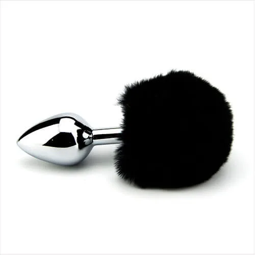 Furry Fantasy Plug Anal com Cauda de Coelho Preto