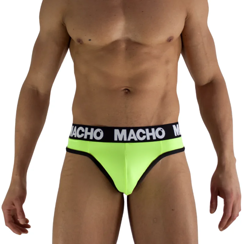 Macho - Mtg001 Fluorescent Yellow Thong Size
