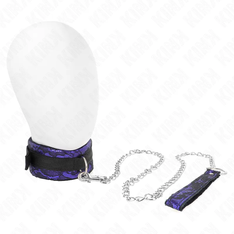 Kink - Colar Curto de Renda de Veludo com Cinto 105 cm com Defeito em Nylon 44 X 5,5 cm