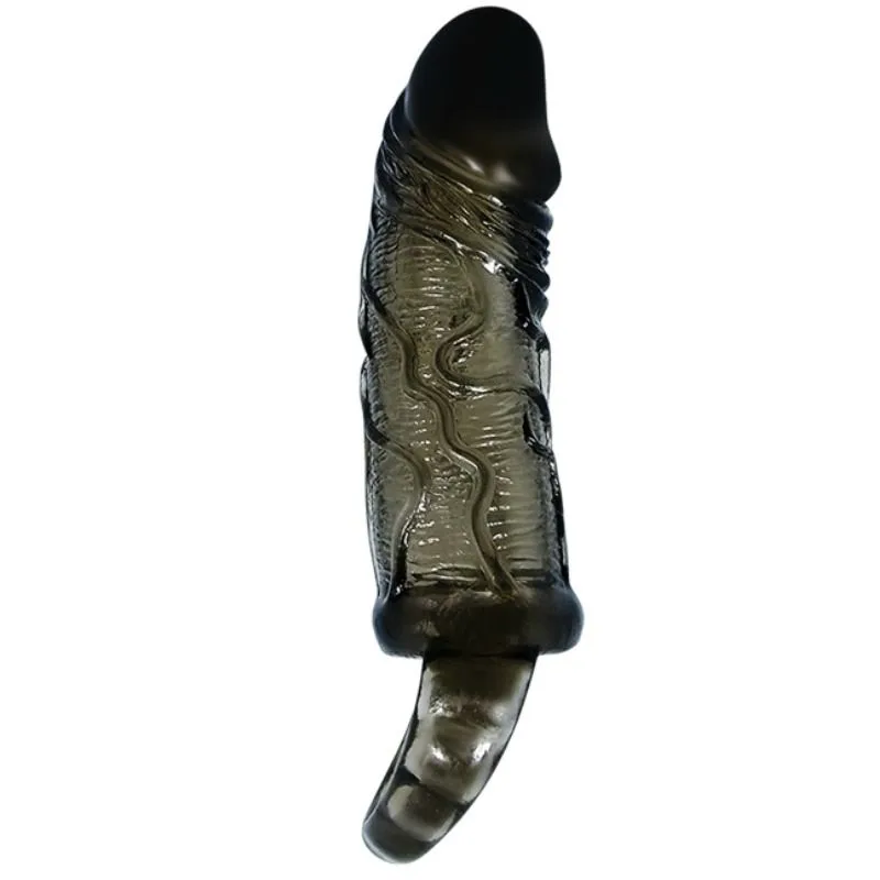 Baile - Capa Extensora de Pénis com Ala para Testículos Preta 13,5 cm