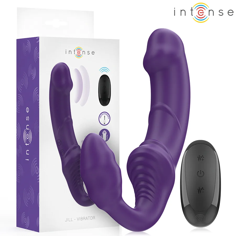 Intense - Jill Vibrador Duplo 20 cm Roxo Controle Remoto