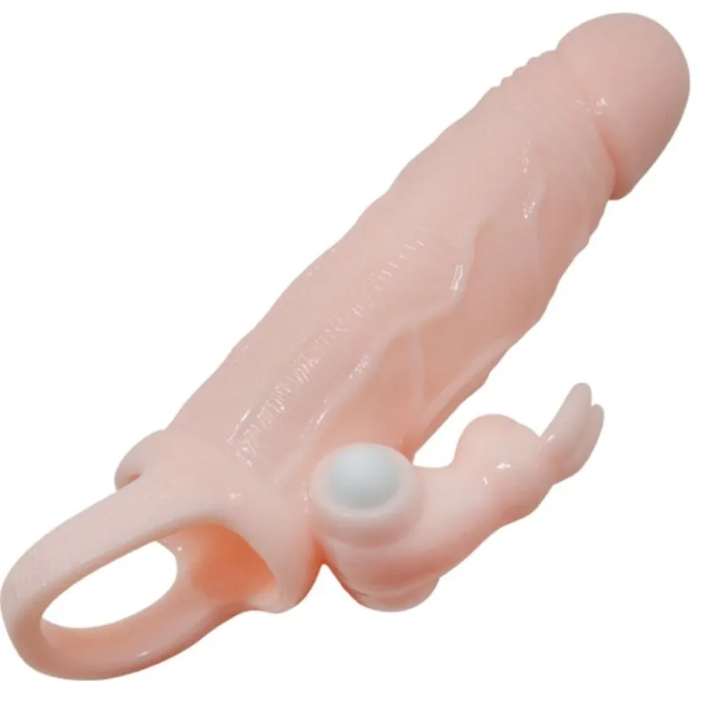 Baile - Capa para Pénis Brave Man com Coelho e Carne de Motor Duplo 16,5 cm