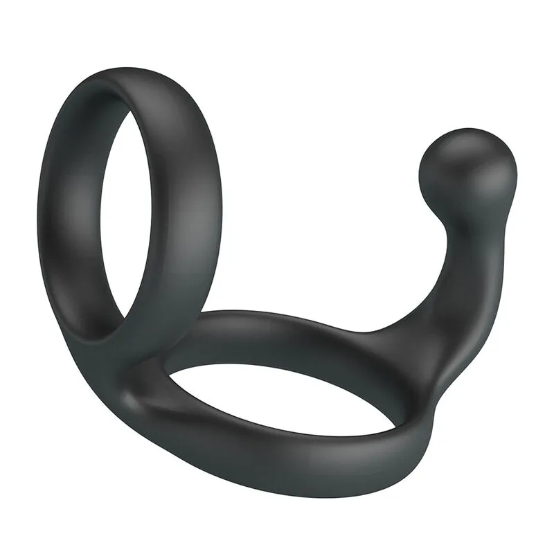 Crazy Bull - Anel Duplo Florian para Pénis e Testículos Preto