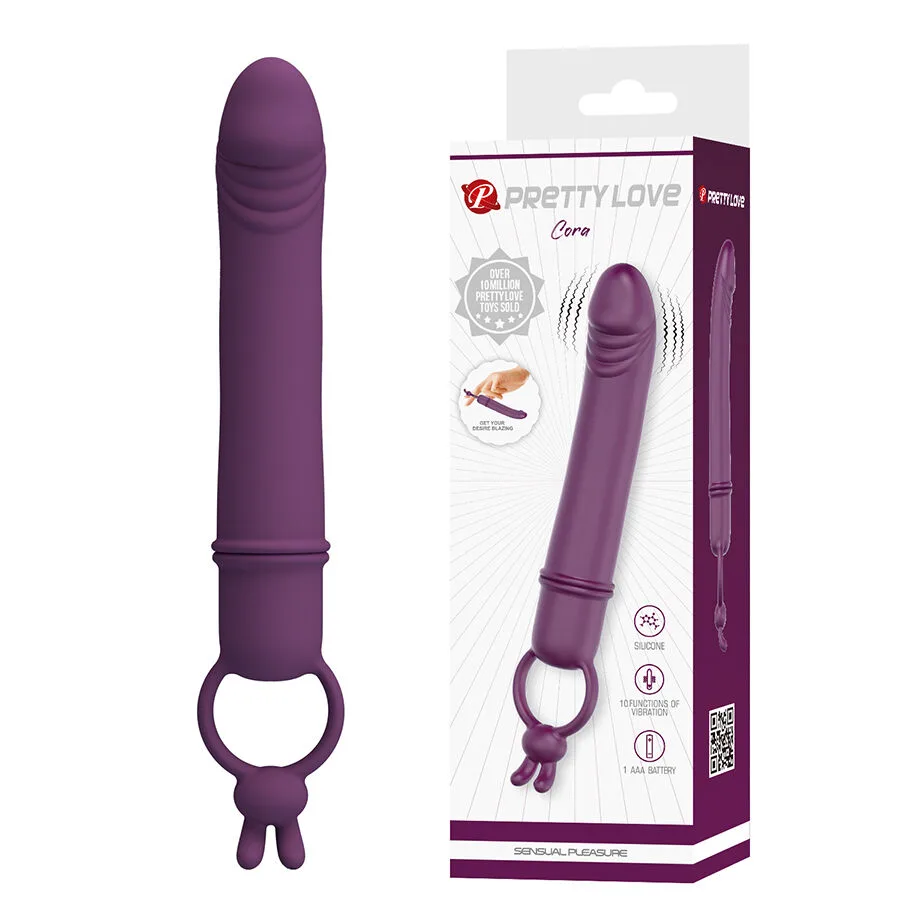 Pretty Love - Cora Vibrador em Formato de Pénis com Anel de Resistência