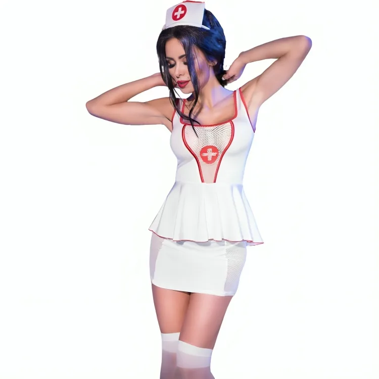 Chilirose - Cr 4160 Costume Nurse Top & Skirt L/XL