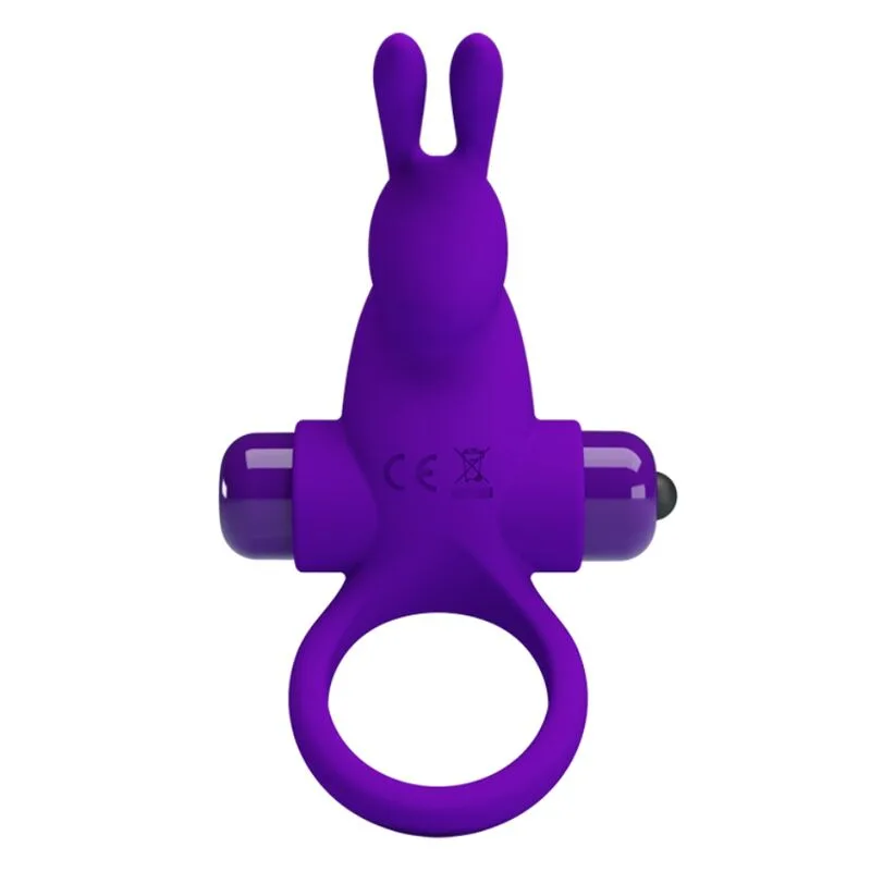 Pretty Love - Anel Vibrador I Coelho para Pénis Roxo